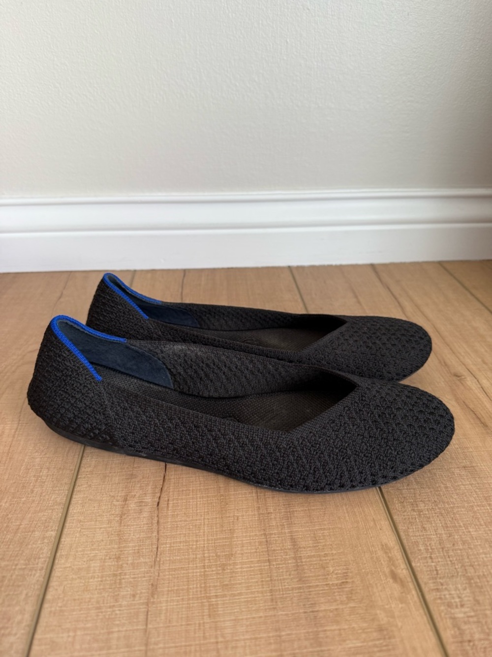 Rothy's Black Honeycomb Flats Size 9.5